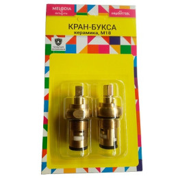 кран-букса MELODIA керамика отеч. М18 квадрат 7мм (поворот 180град.) 2 шт/уп MKP06615BL