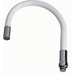 излив гибкий белый 49см MELODIA MKP20646