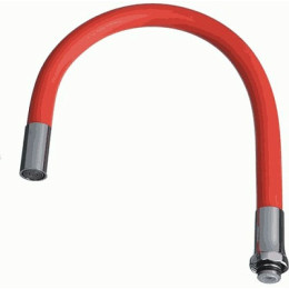 излив гибкий красный 49см MELODIA MKP20650