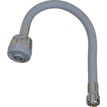 излив гибкий LUXE с лейкой 2 режима серый 49см MELODIA MKP20645