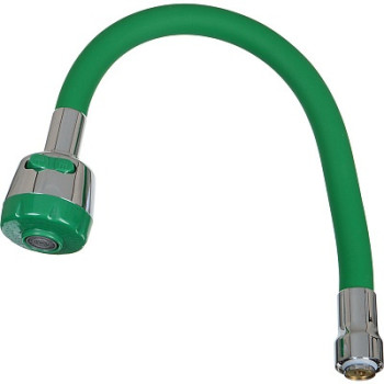 излив гибкий LUXE с лейкой 2 режима ярко-зеленый 49см MELODIA MKP20656