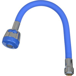 излив гибкий LUXE с лейкой 2 режима тёмно-синий 49см MELODIA MKP20658