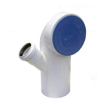 отвод для унитаза белый PP 110 с правым патрубком 50 Valsir