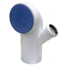 отвод для унитаза белый PP 110 с левым патрубком 50 Valsir