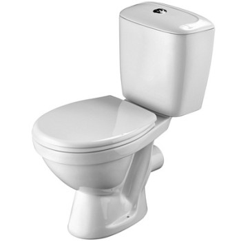 унитаз-компакт Паллада горизонтальный выпуск, нижн.подв., сиденье полипропилен Сантек (1.WH30.2.371)