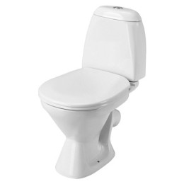 унитаз-компакт Римини косой выпуск, нижн. подв., сиденье (2-реж) полипропилен Сантек (1.WH50.1.523)