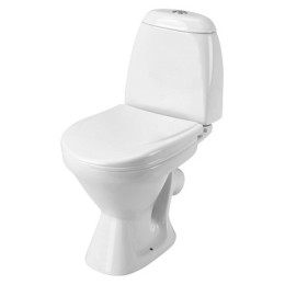унитаз-компакт Римини косой выпуск, нижн. подв., сиденье дюропласт Сантек (1.WH30.2.130)