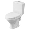унитаз-компакт Вест косой выпуск, нижн.подв., сиденье полипр., воронкообр., белый (Santеri)