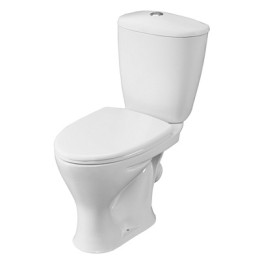 унитаз-компакт Версия косой выпуск, нижн.подв., сиденье полипр., козырьковый, белый (Santeri)