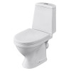 унитаз-компакт Прайм косой выпуск, нижн.подв., сиденье полипр., белый (Santeri)