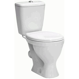 унитаз-компакт Эталон стандарт (арматура 1-режим. Уклад, сиденье полипропилен, крепление) SANITA