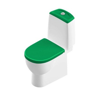 унитаз-компакт Best Color Green SC с двухреж. арм. Oliveira, сид. д/п,soft close,clip up SANITA LUXE