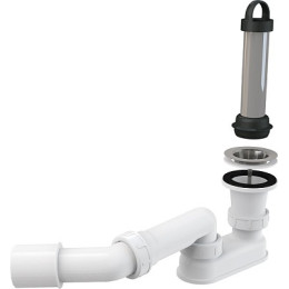 сифон для душевого поддона с гидрозатвором и коленом A462 д.50 Alcadrain