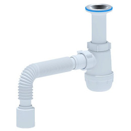 сифон д/мойки АНИ Грот 1.1/2"х40 с гибкой трубой 40х50 с литым выпуском А0510