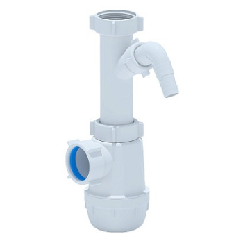 сифон д/мойки АНИ Грот 1.1/2"х40 c отводом д/стир.машины без выпуска А1020