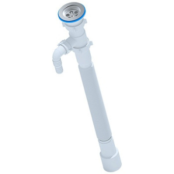 сифон д/мойки гофрированный АНИ 1.1/2"х40/50 с отводом д/стир.машины удлинён. 1488мм G118