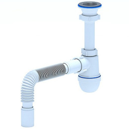 сифон д/мойки АНИ 1.1/2"х40 с гибкой трубой 40х40 С0105