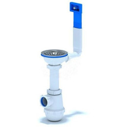сифон д/мойки АНИ Грот 3.1/2"х40 с гибким переливом, вставка лат. A0145SL