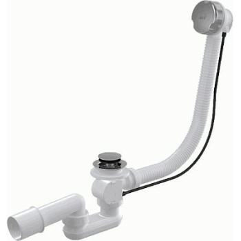 сифон д/ванны полуавтомат комплект, хром A51CR-80 Alcadrain