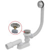 сифон д/ванны автомат Click Clack металл Alcadrain A504CKM-80