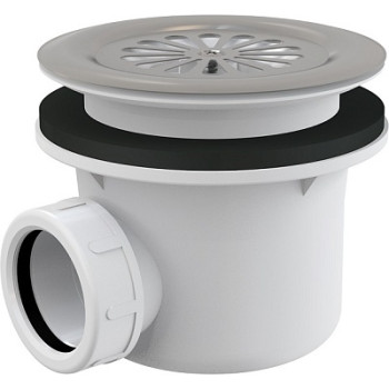 сифон для душевого поддона с нержавеющей решеткой A48 Alcadrain