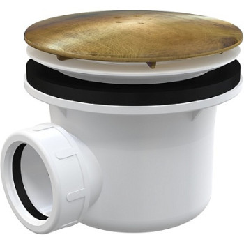 сифон для душевого поддона металлический, бронза-antic A49 ANTIC Alcadrain