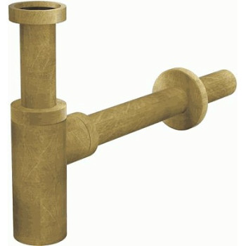 сифон д/умывальника 1.1/4"х32 DESIGN, цельнометал., круглый, бронза-antic A400-ANTIC Alcadrain