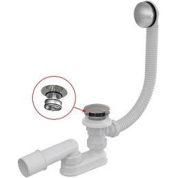 сифон д/ванны автомат Click Clack металл A504CKM