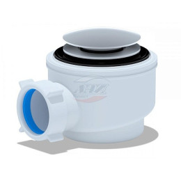 сифон для душевого поддона АНИ 1.1/2" слив 50мм h-53мм Click Clack хром (грибок+сетка) E410CLGS