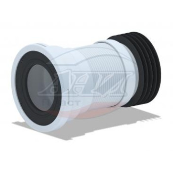 слив гофр. д/унитаза АНИ д.100 с метал. спиралью 220-420мм K918