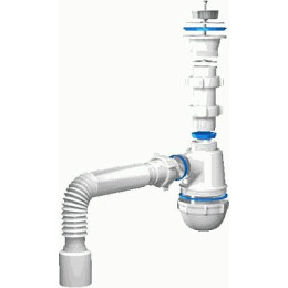 сифон д/мойки АНИ Грот 1.1/2"х40 с гибкой трубой 40х50 A0110