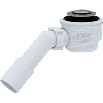 сифон для душ. поддона АНИ 1.1/2" слив 50мм h-77мм Click Clack с трубой 45град. 40/50, хром E411CLS