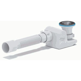 сифон для душевого поддона АНИ 1.1/2"х40мм Бриг плоский с гибкой трубой 40/50 E615