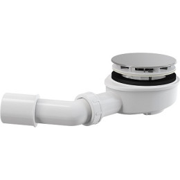 сифон сниженный для толстостенного душевого поддона, хром A492CR Alcadrain