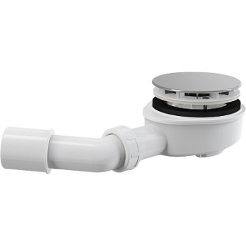 сифон сниженный для толстостенного душевого поддона, хром A492CR Alcadrain