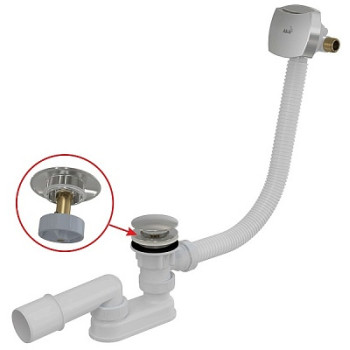 сифон д/ванны автомат Click Clack металл A509CKM Alcadrain