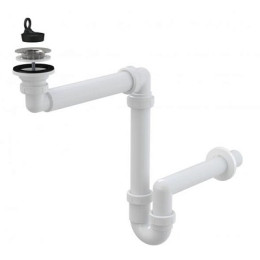 сифон д/умывальника 1.1/4"х40 экономящий пространство д.63 A413 Alcadrain