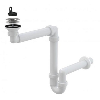 сифон д/умывальника 1.1/4"х40 экономящий пространство д.63 A413 Alcadrain
