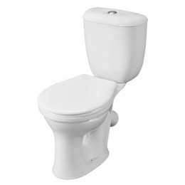 унитаз-компакт Виктория косой выпуск, нижн.подв., сиденье полипр., белый (Santeri)