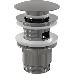 донный клапан click/clack c большой кнопкой, c переливом, хром A390 Alcadrain