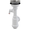 сифон д/мойки 1.1/2"х40/50 с нерж. решеткой д.115 и отводом д/быт.техники A446P Alcadrain