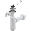 сифон д/умывальника 1 1/4"х40 с отводом д/быт.техники и цепочкой A41PR Alcadrain