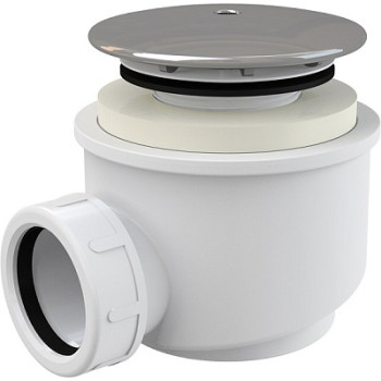 сифон для душевого поддона хромированный A47CR д.60 Alcadrain