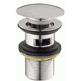 донный клапан click-clack с большой кнопкой, c переливом, хром L65-2 LEDEME