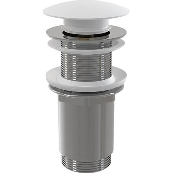 донный клапан click/clack c большой кнопкой, белый A395B Alcadrain