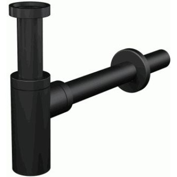 сифон д/умывальника 1.1/4"х32 DESIGN цельнометаллический, круглый, черный-мат A400BLACK Alcadrain