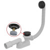 сифон д/ванны автомат Click Clack, черный-мат A507BLACK Alcadrain