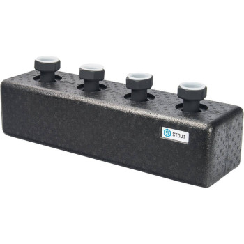 Стальной распределительный коллектор STOUT SDG-0016 2 отопительных контура, в теплоизоляции DN 25, SDG-0016-004002