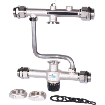 Насосно-смесительный узел STOUT с термостатическим клапаном 30-60°C, без насоса, SDG-0120-007000