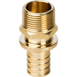 Переходник STOUT с наружной резьбой 25xR 3/4 для труб из сшитого полиэтилена аксиальный, SFA-0001-002534